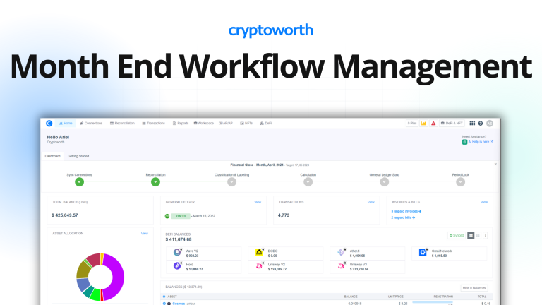 Crypto Month End Workflow Management Software