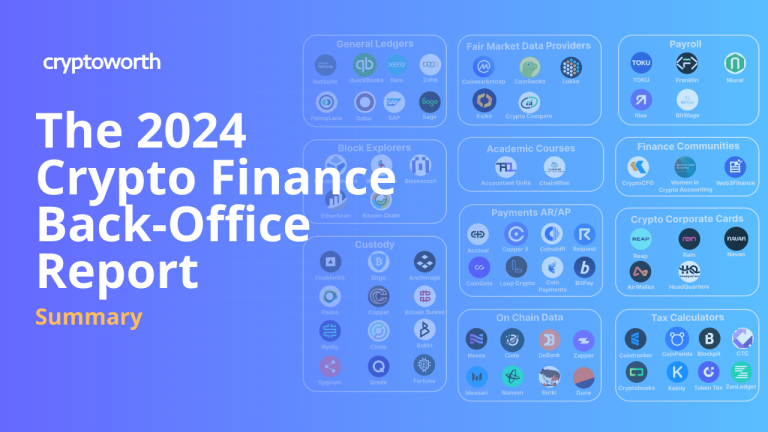 Cover of the Crypto Finance Back Office Report in 2024