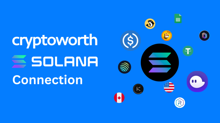 Cryptoworth Solana Connection for Crypto Accounting